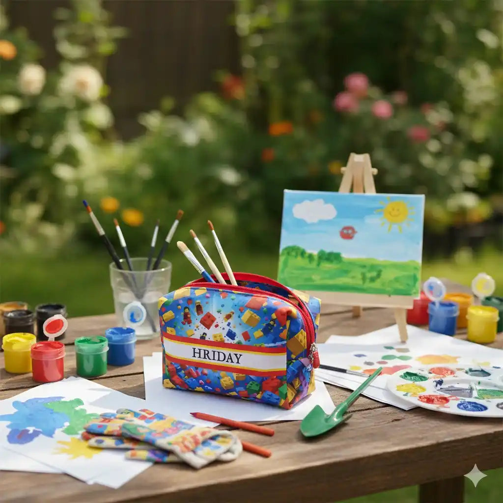 Personalized Cartoon Printed Box Pouch for Kids