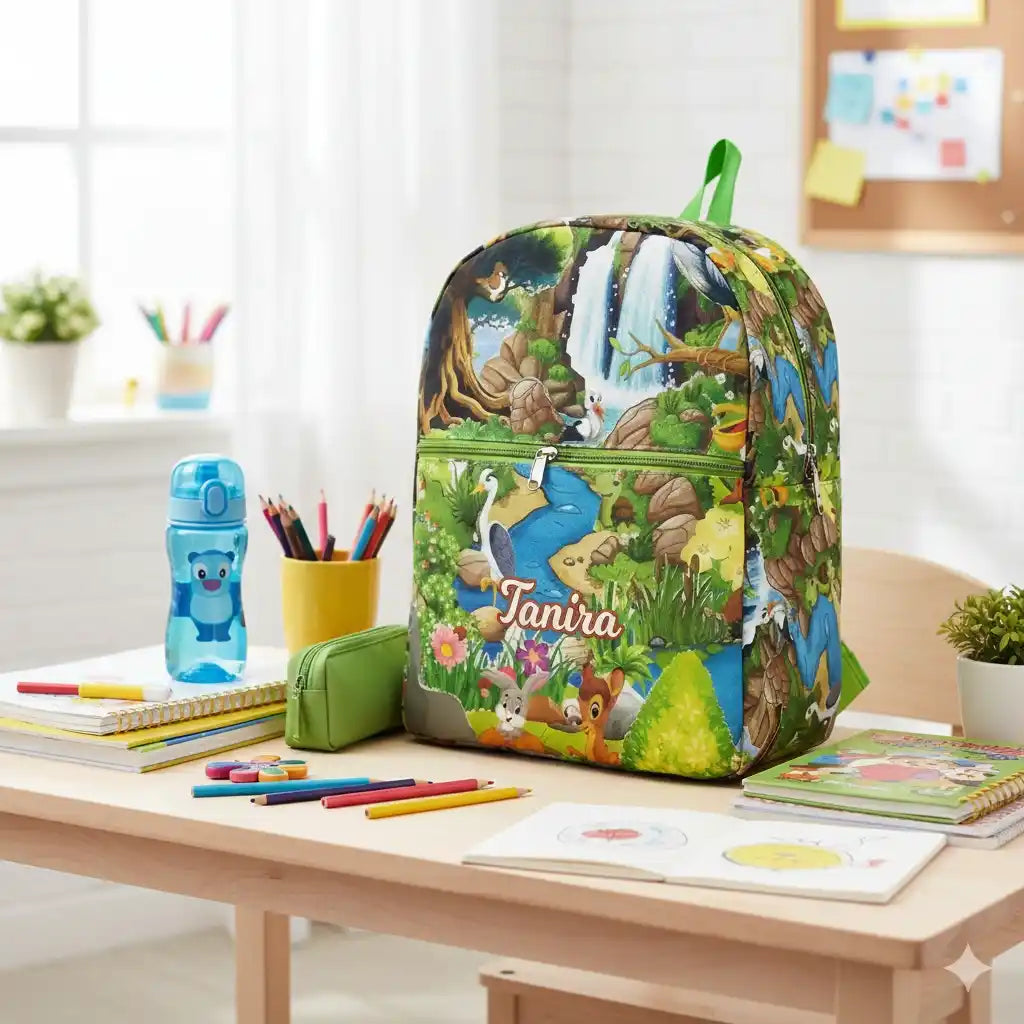 Personalised Animal Printed Kids Backpack
