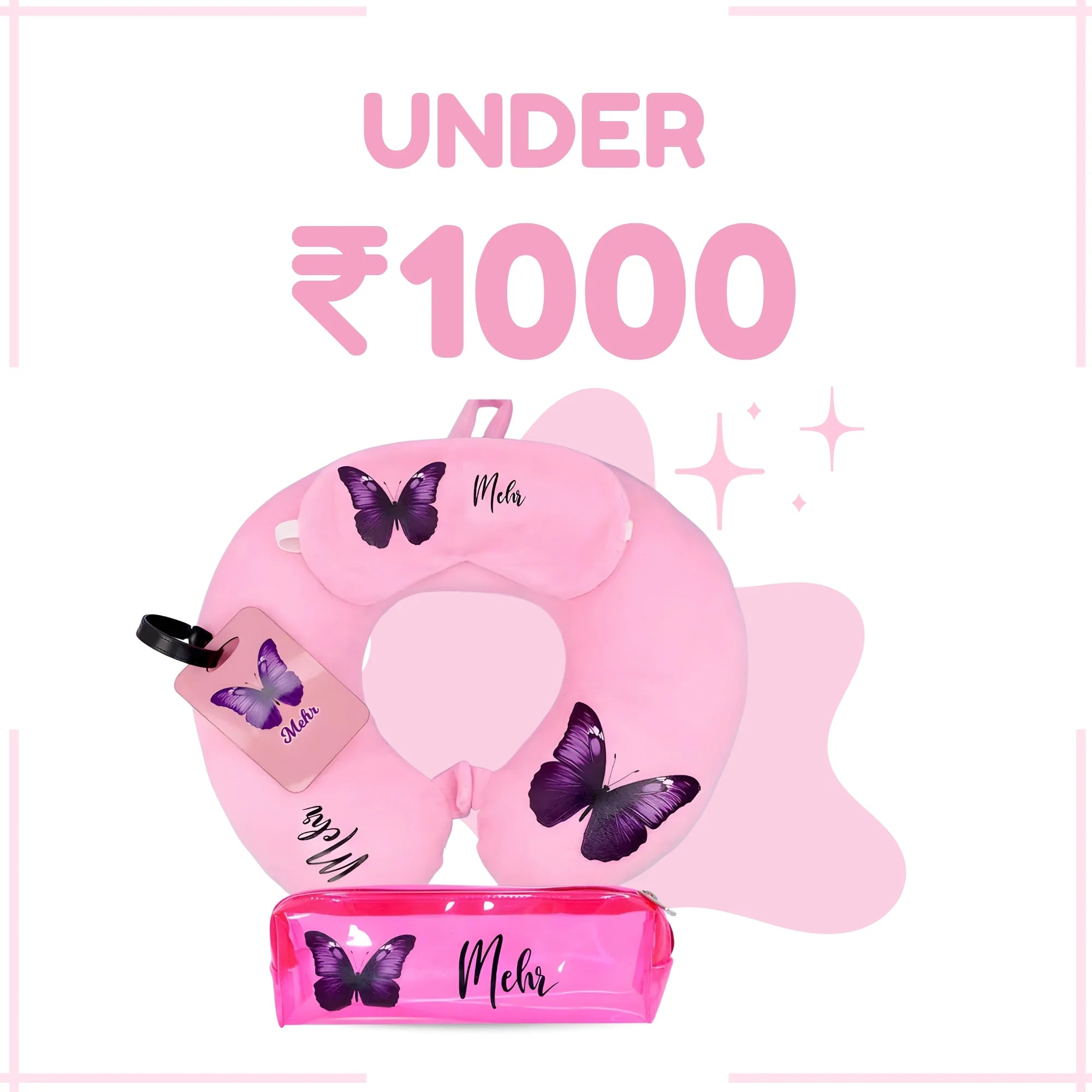 Personalised Kids Duffle Bag with Box Pouch Combo Gift Set