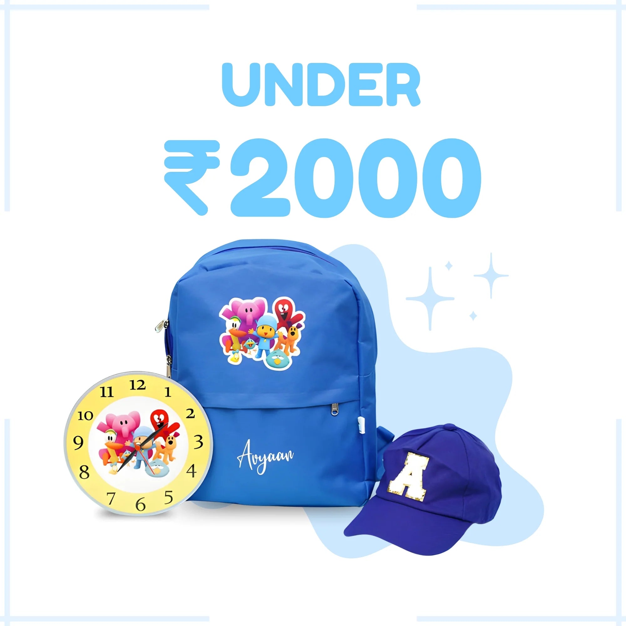 Personalised Kids Duffle Bag with Backpack Combo Gift Set