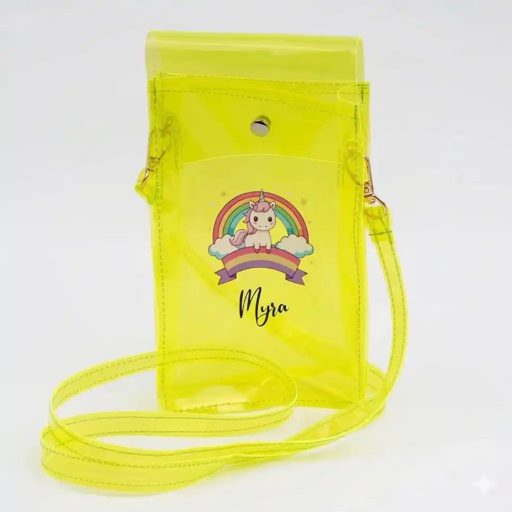 Personalised Jelly Sling Bag with Bottle Combo for Kids