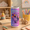 Personalised Slim Stainless Steel Tumbler with Straw