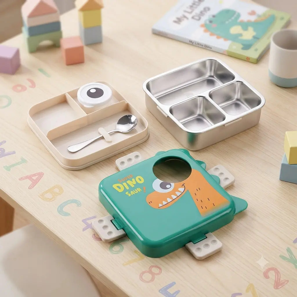 Personalised Stainless Steel Dino Lunch Boxes