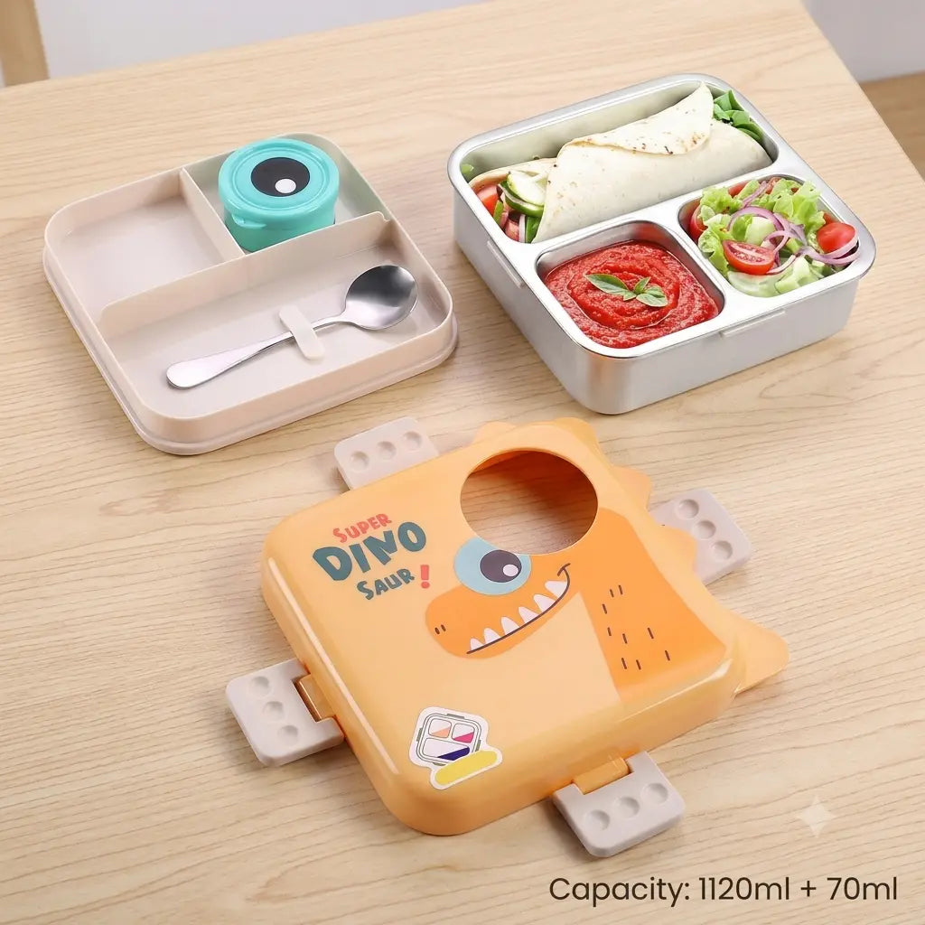 Personalised Stainless Steel Dino Lunch Boxes