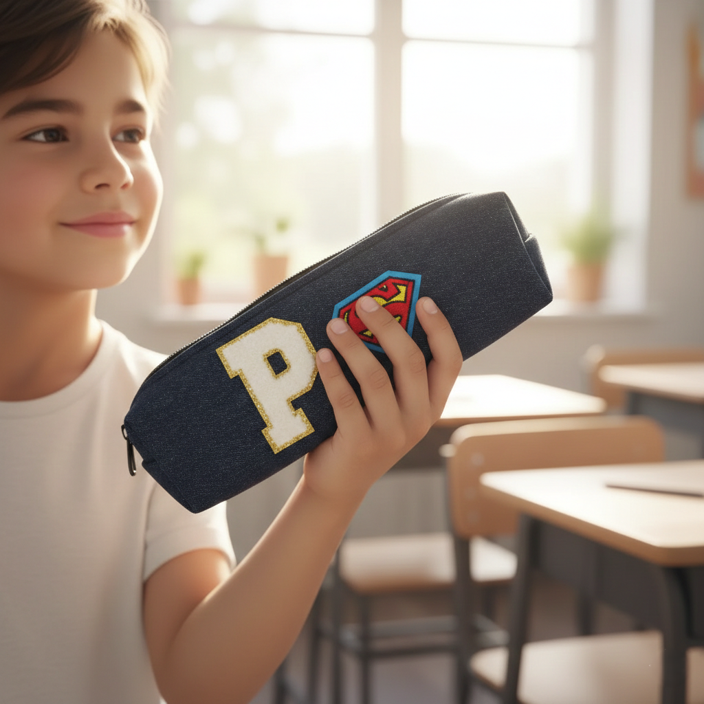  Denim Pencil Pouch for Kids