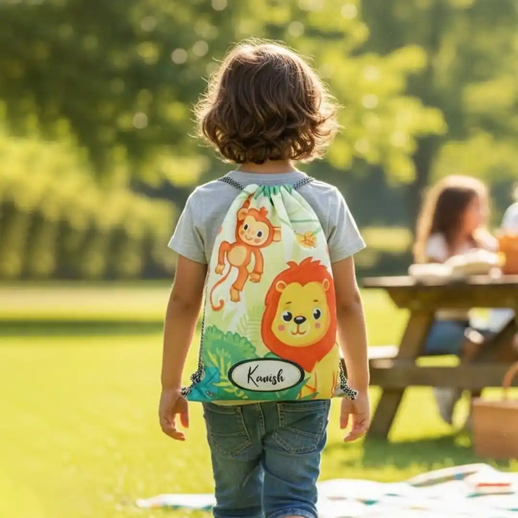 Personalised Printed Drawstring Bag for Kids