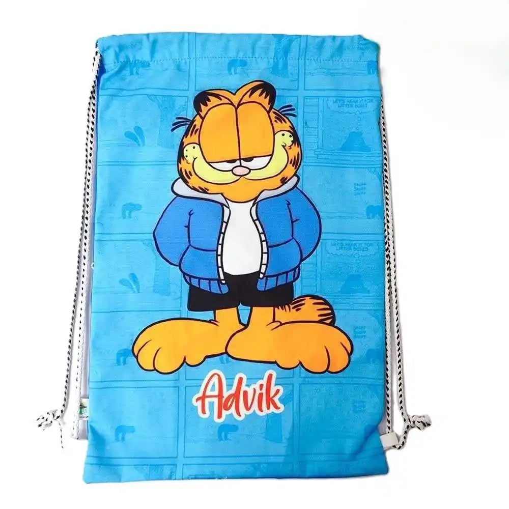 Personalised Printed Kids Drawstring Bag & Pencil Pouch Combo