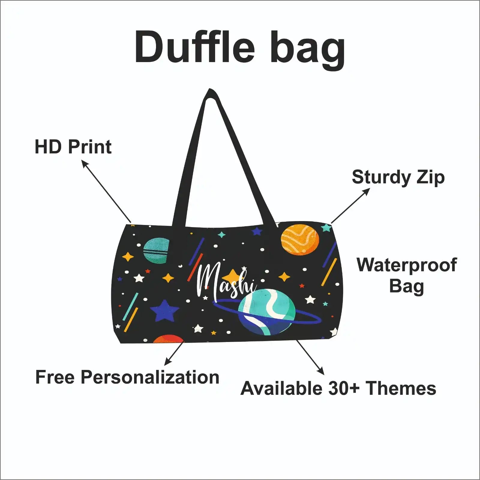 Personalised Printed Kids Swimming Duffle Bag