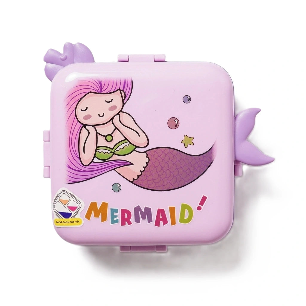 Personalized Stainless Steel Mermaid Theme Lunch Box for Kids
