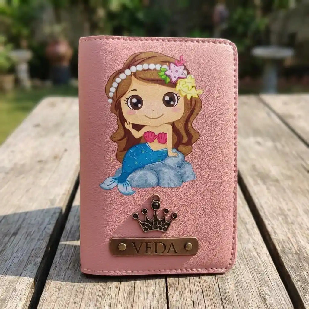 Personalized Printed Kids Passport Cover with Charms