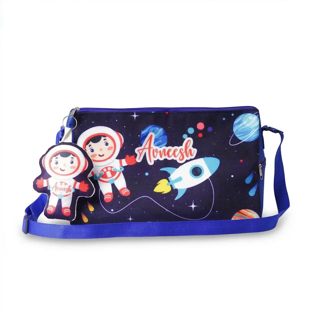 Personalised Kids Triangle Duffle Bag & Steel Bottle Combo