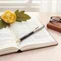 Personalized Black Golden Pen With Name Engraved