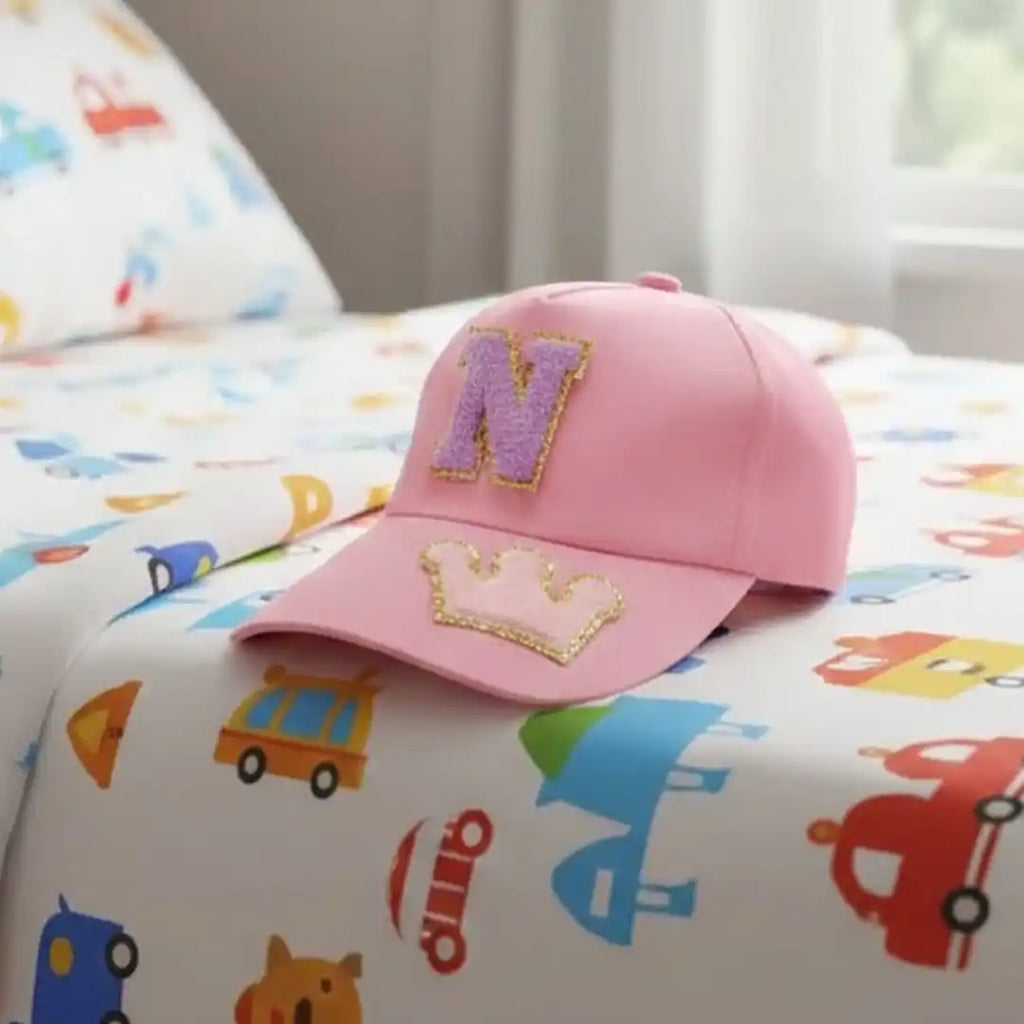 Kids Cap With Theme and Initial Letter