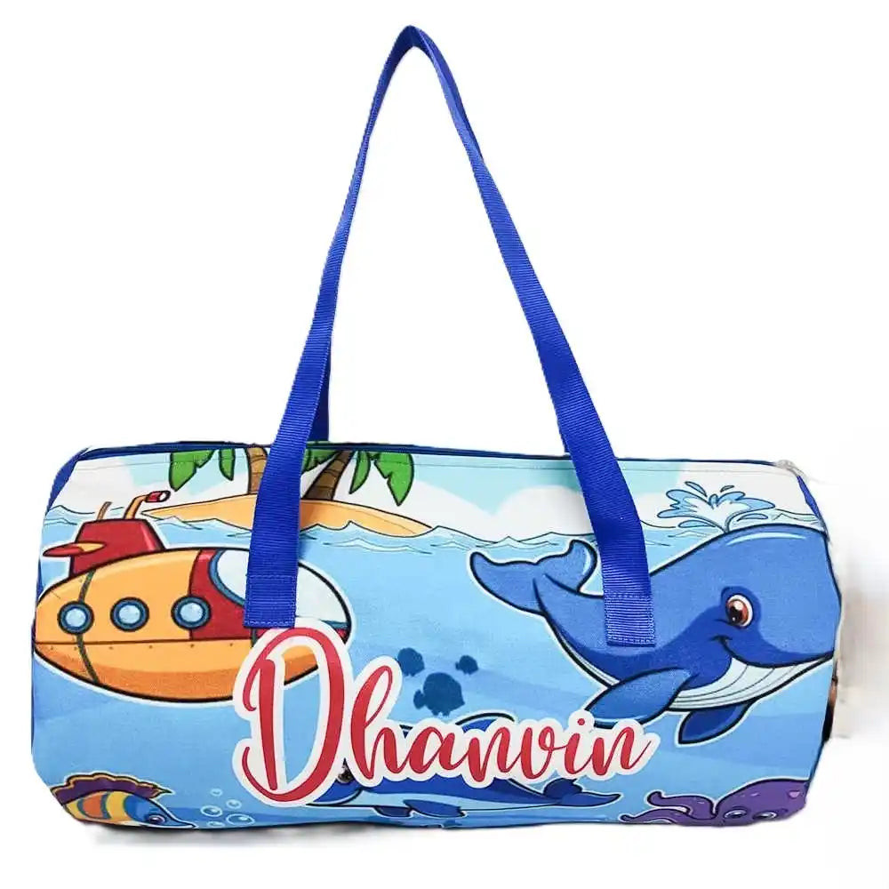 Personalised Kids Duffle Bag & Box Pouch Combo Gift Set