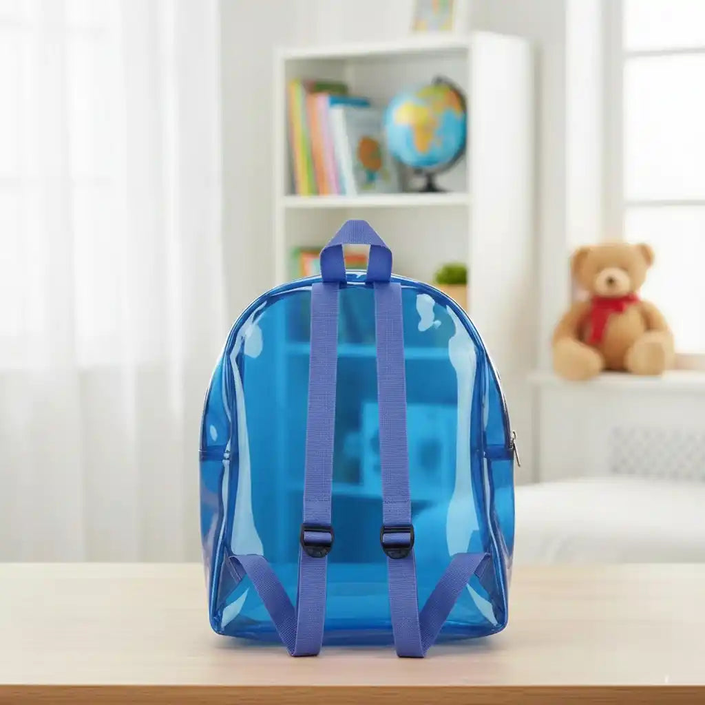 Personalized Kids Jelly Backpack with Patch and Initial Letter