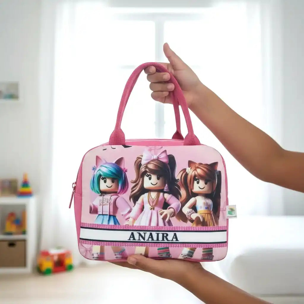 Personalized Printed Kids Lunch Bag With Handle