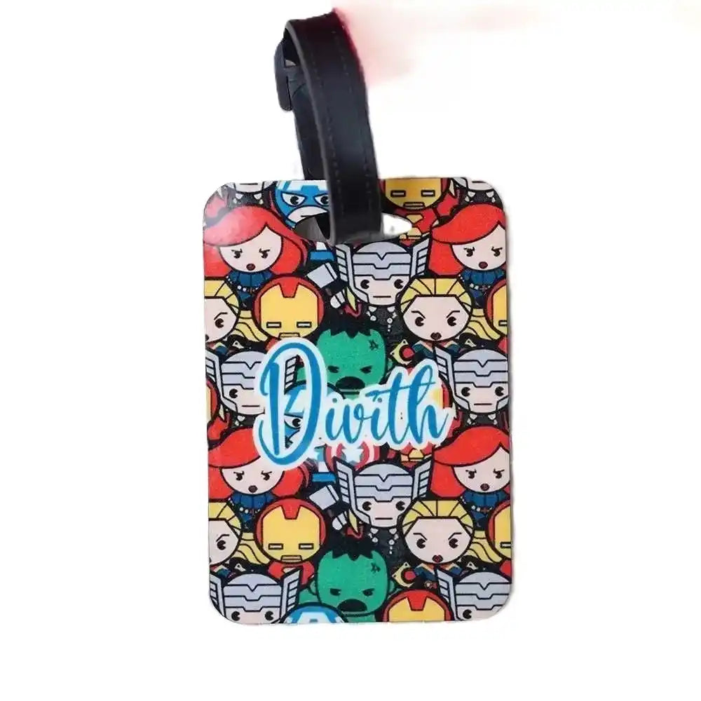 Personalized Printed Stationery Pouch with Luggage Tag Combo for Kids