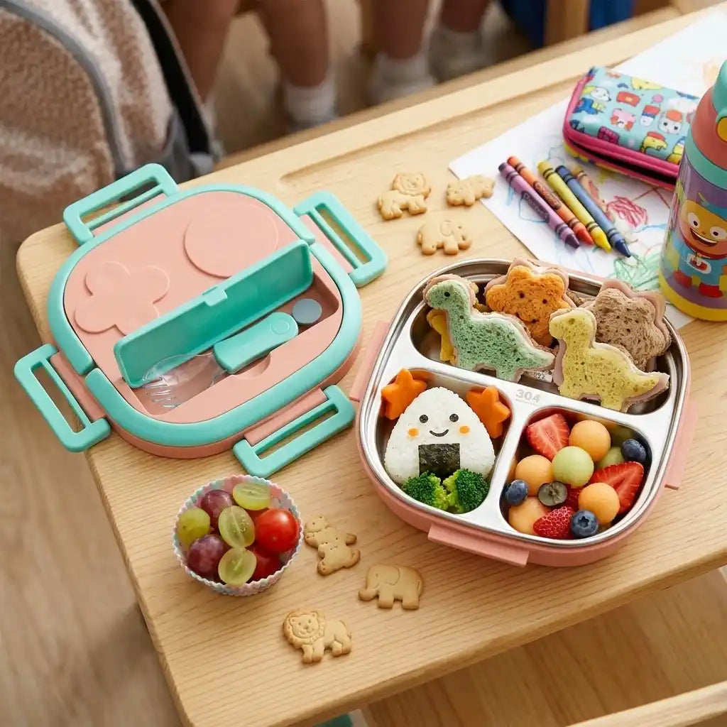 Personalized Steel Compartment Lunch Box for Kids