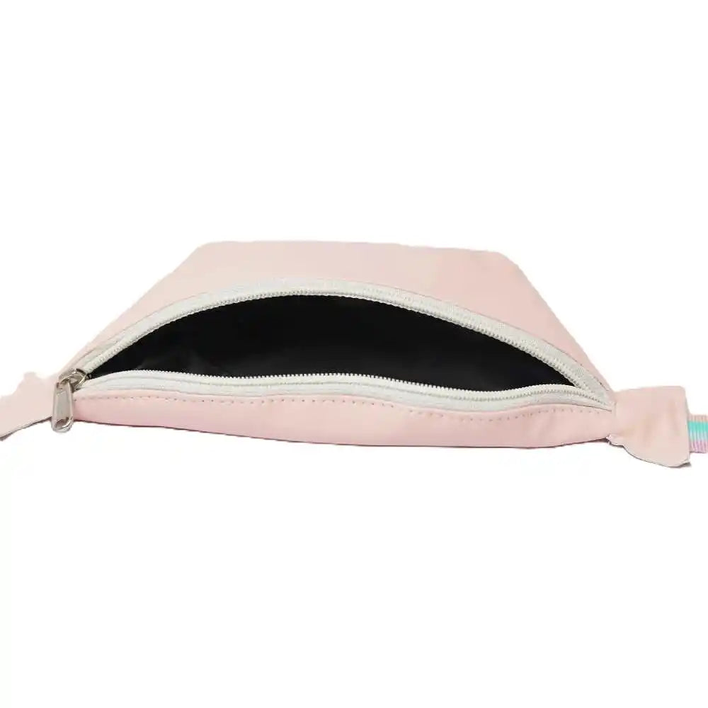 Personalized PU Pouch with Patch and Initial Letter for Kids