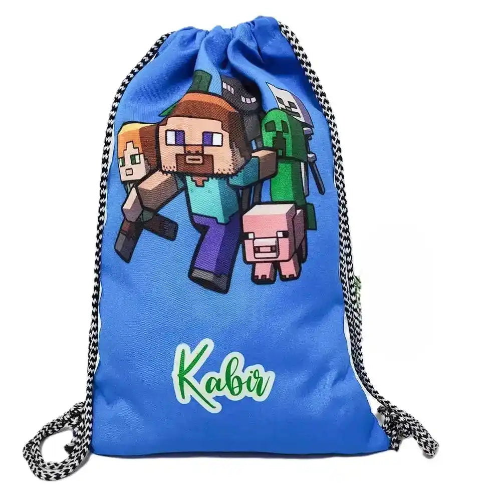 Personalised Drawstring Bag with Neck Pillow Combo for Kids