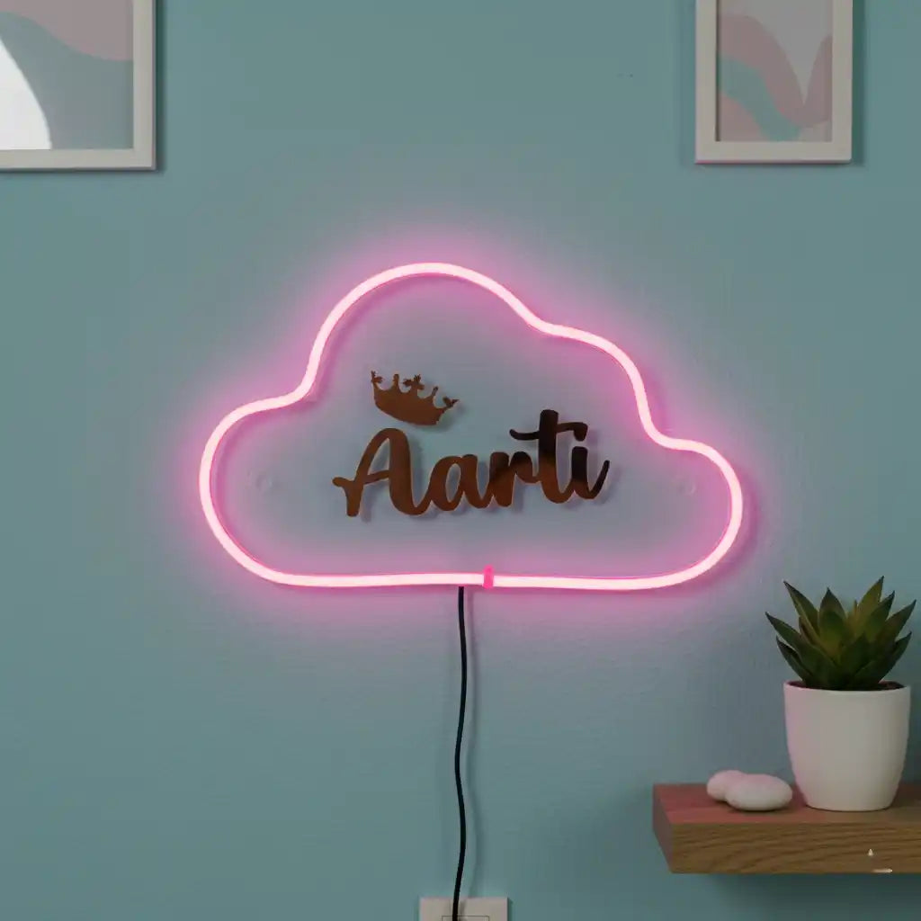 Personalised Kids Acrylic Neon Name Plates