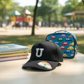 Personalised Kids Caps With Patch and Initial Letter