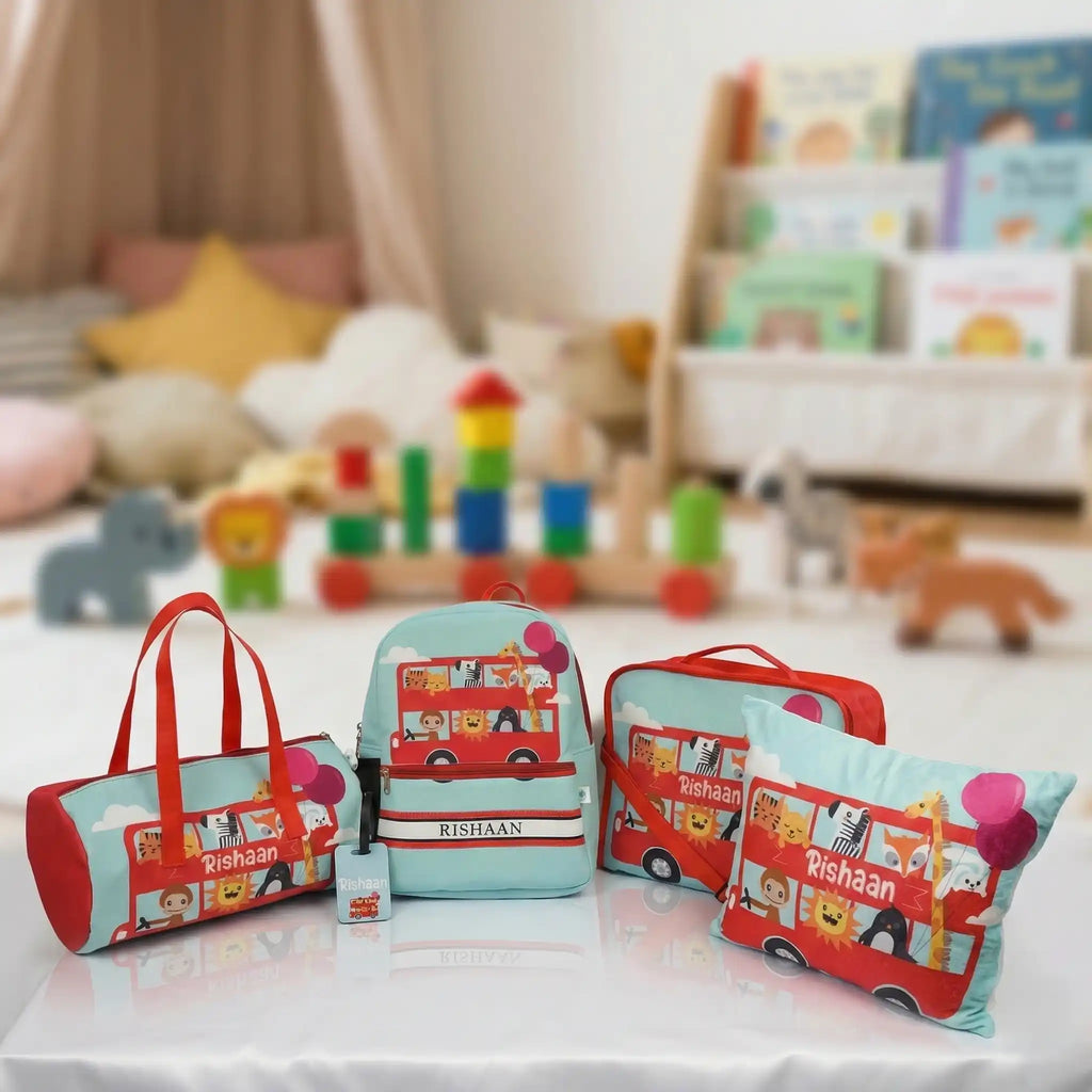 Personalised Kids Duffle Bag with Backpack Combo Gift Set