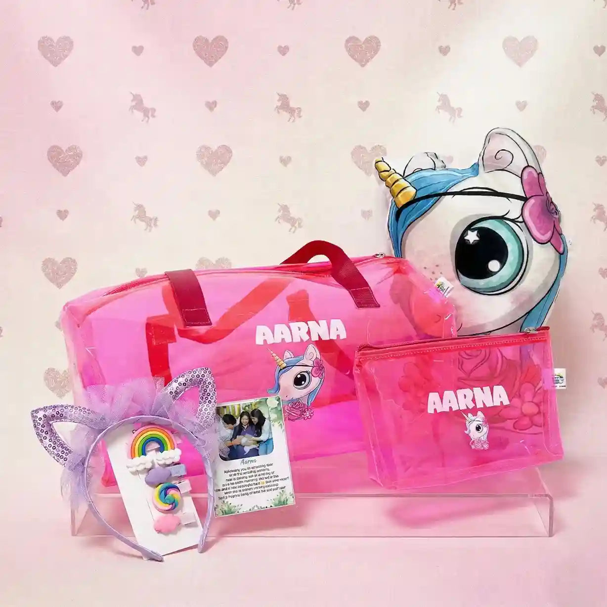 Personalised Kids Jelly Swimming Duffle Bag Combo Gift Set