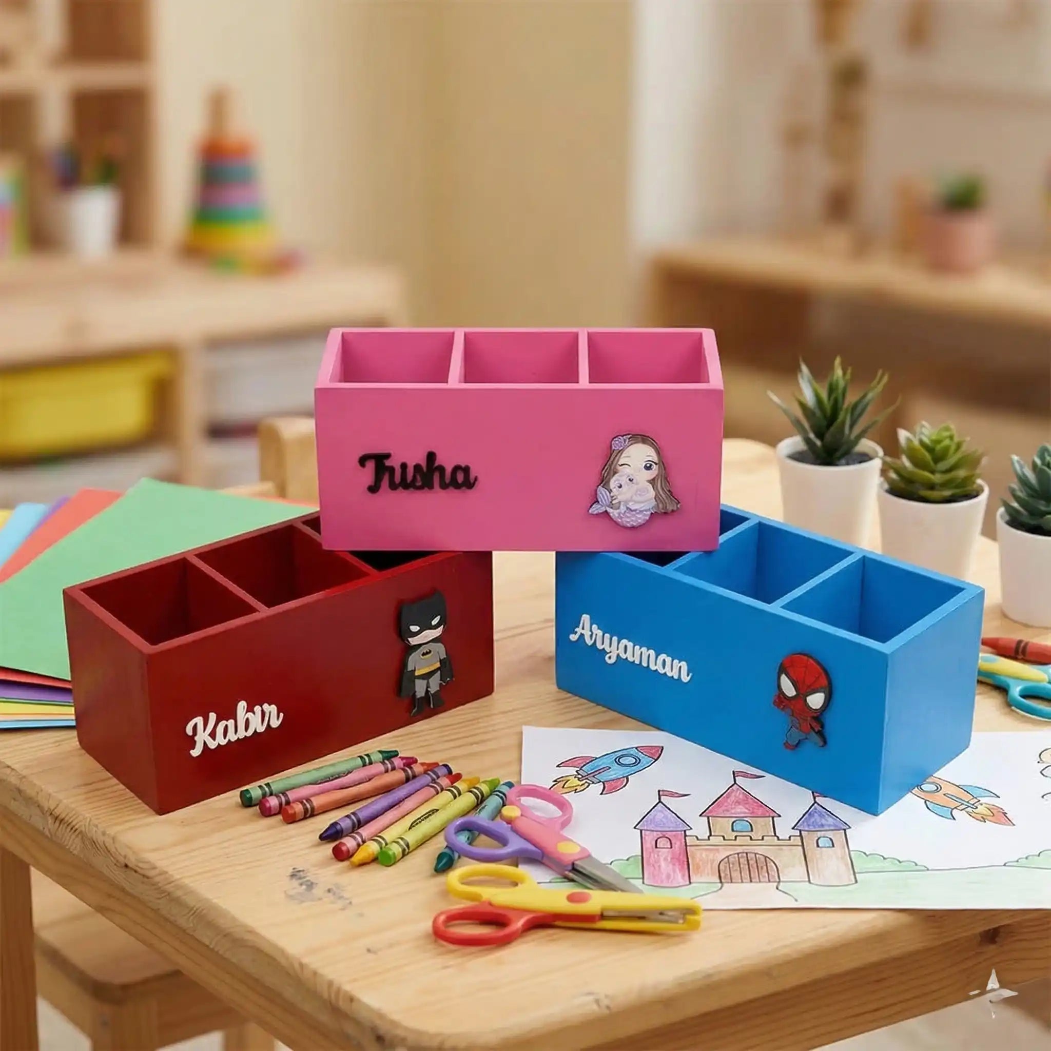 Personalised Kids Pen Stand