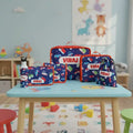 Personalised Organizers Bag and Steel Bottle With Straw Combo for Kids