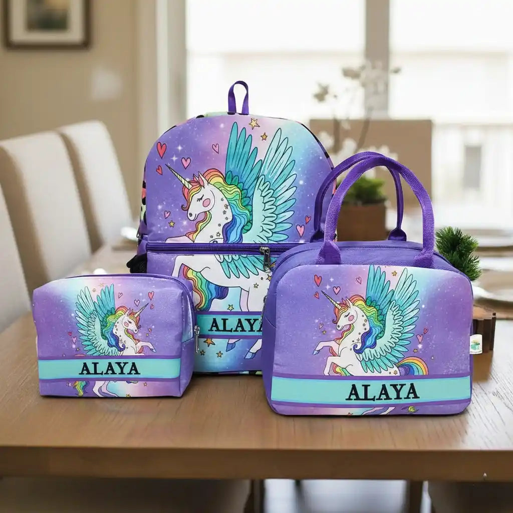 Personalised Printed Backpack Combo Gift Set for Kids