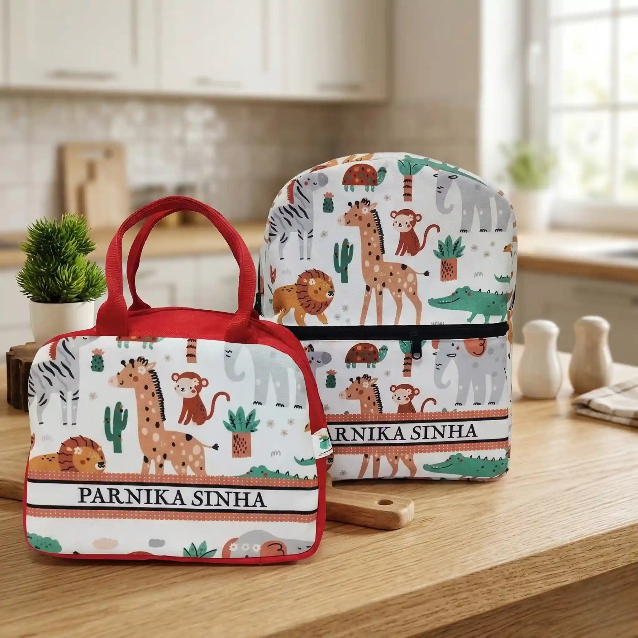 Personalised Printed Kids Backpack & Lunch Bag Combo
