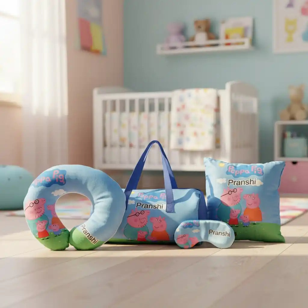 Personalised Printed Kids Duffle Bag Combo Gift Set