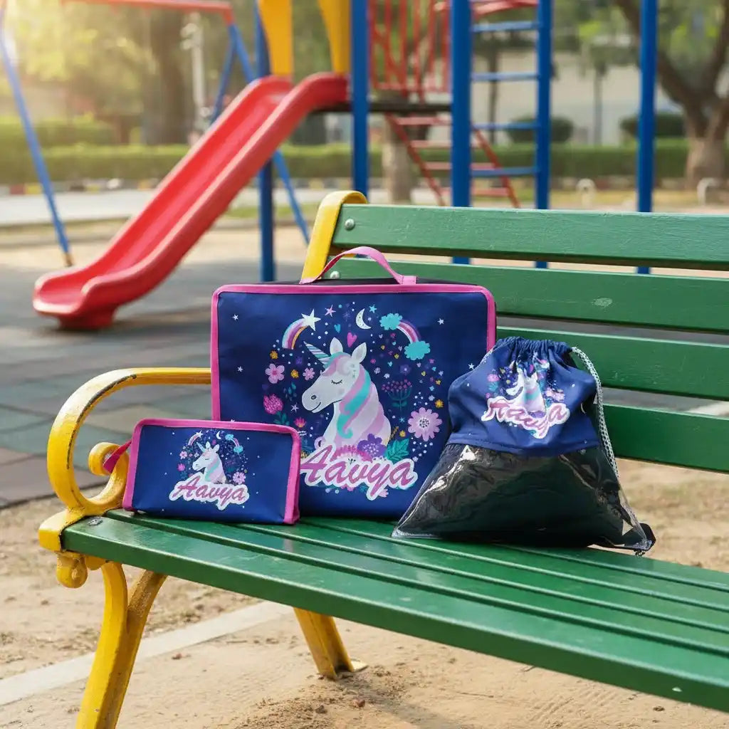 Personalised Printed Kids Shoe Bag Combo Gift Set