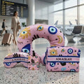 Personalised Printed Neck Pillow & Box Pouch Combo Gift Set for Kids