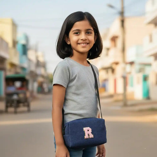 Denim Printed Sling Bag for Kids