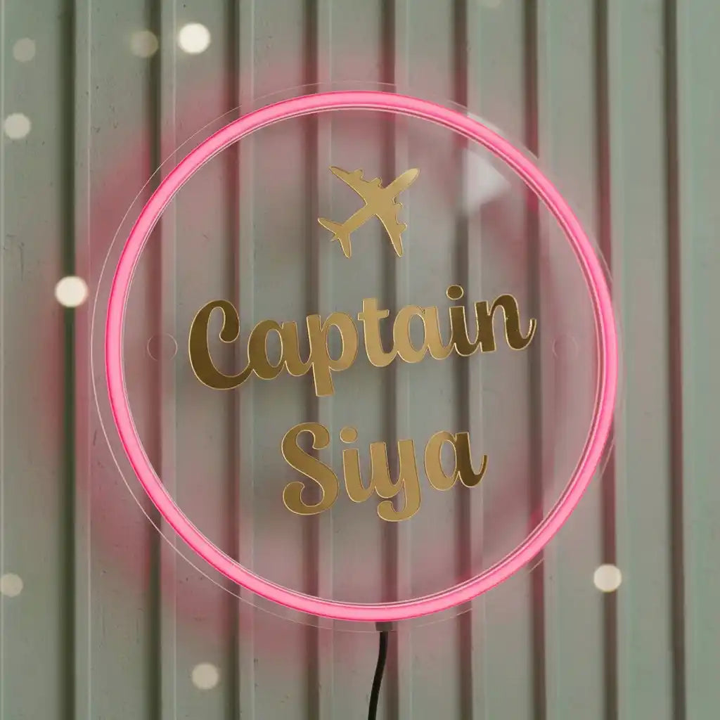 Personalised Kids Acrylic Neon Name Plates