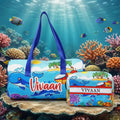 Personalised Kids Duffle Bag & Box Pouch Combo Gift Set