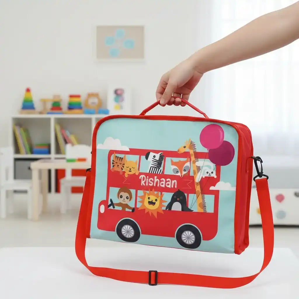 Personalised Printed Organizers Bag with Sling for Kids