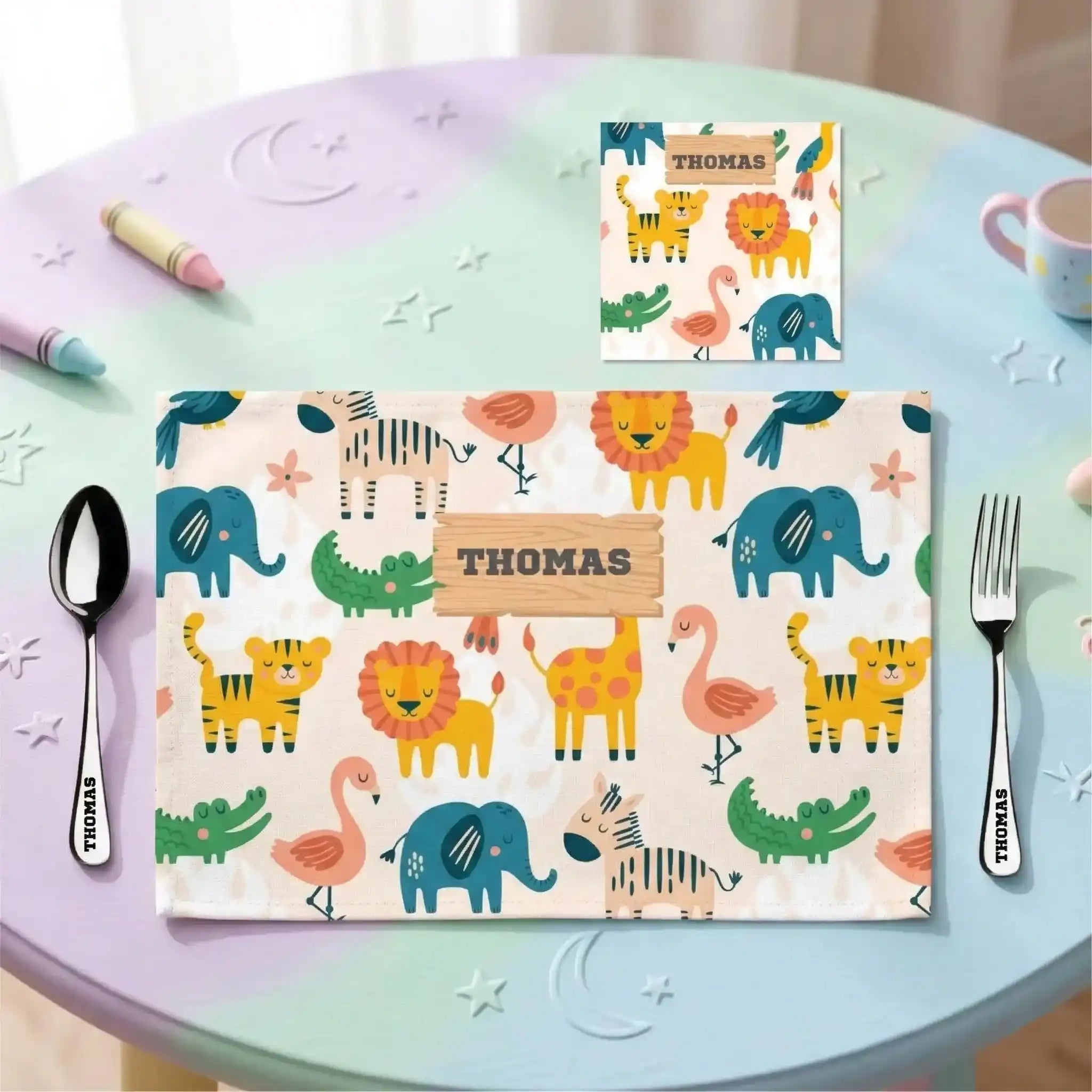 Personalised Printed Dinner Mat Set for Kids