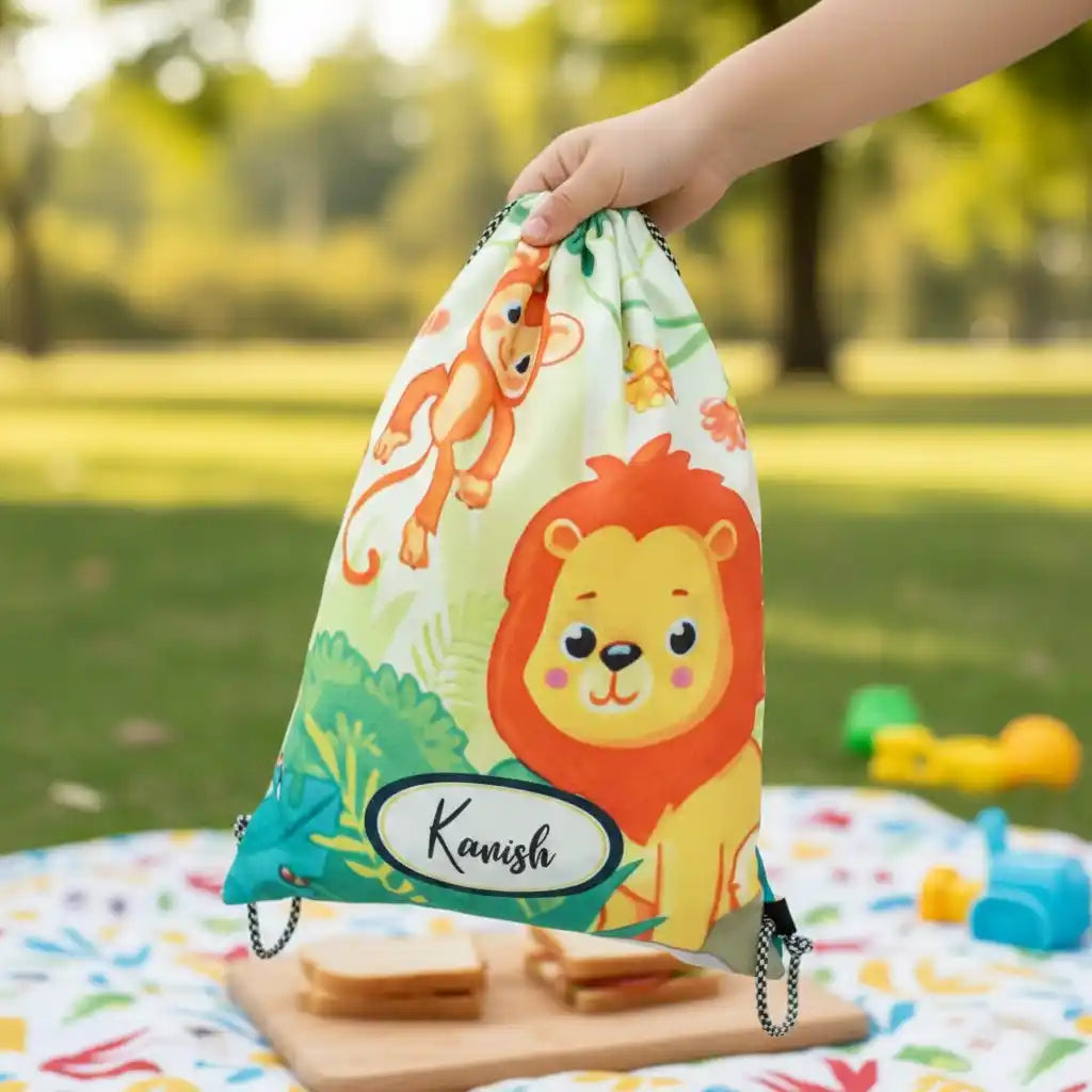 Personalised Printed Drawstring Bag for Kids