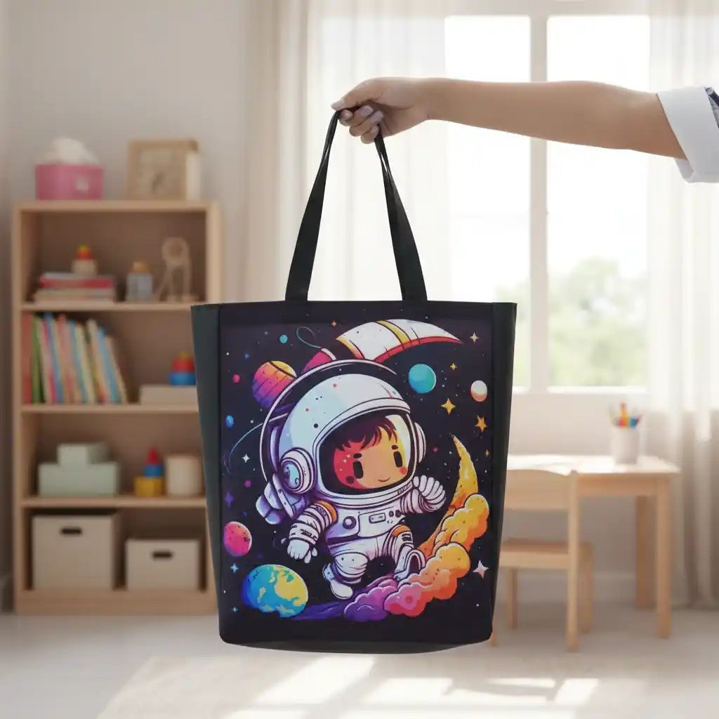 Personalised Printed Kids Art Tote Bag