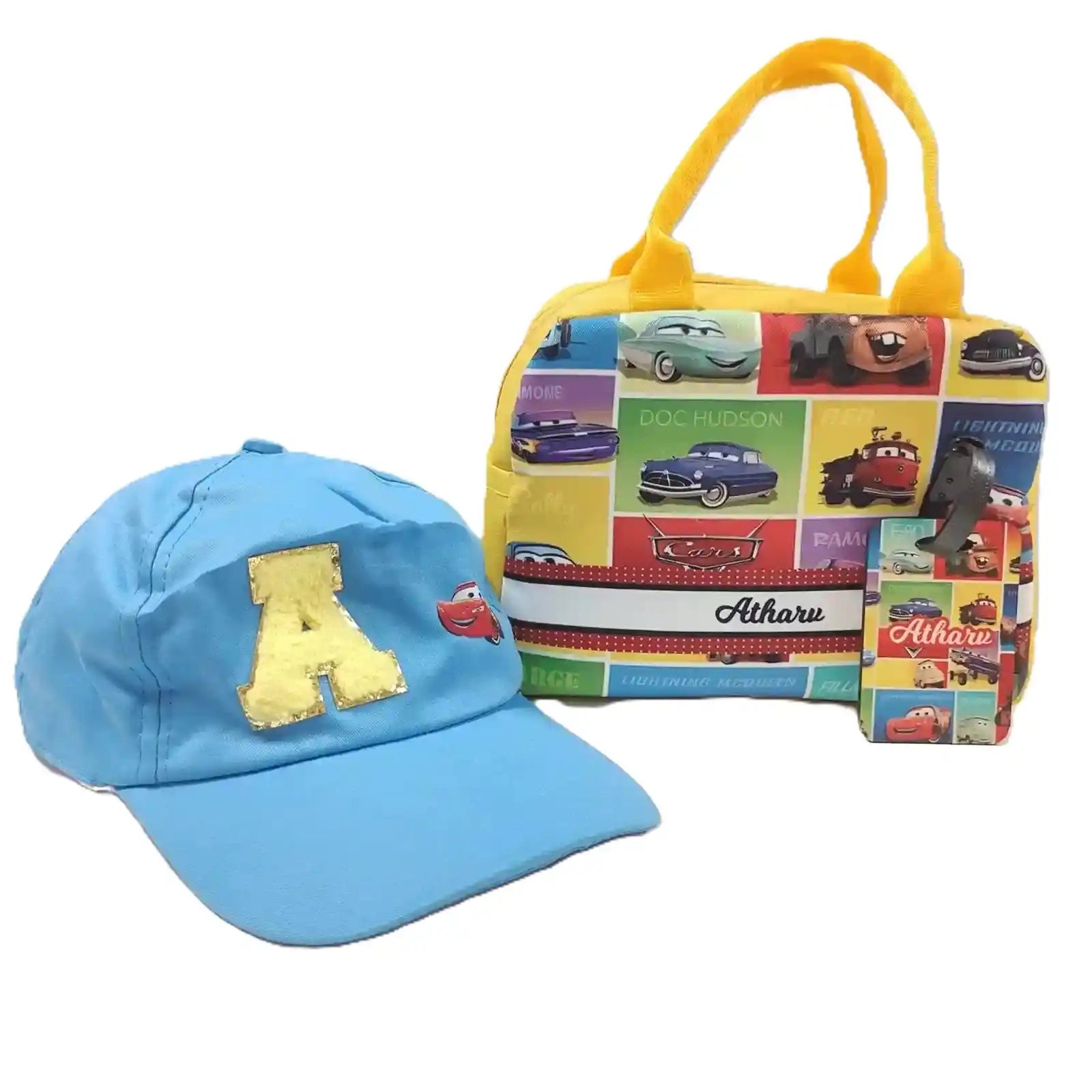 Personalized Printed Kids Lunch Bag With Handle Combo