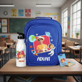 Personalized School Bag & Steel Sipper with Bag Tag Combo For Kids