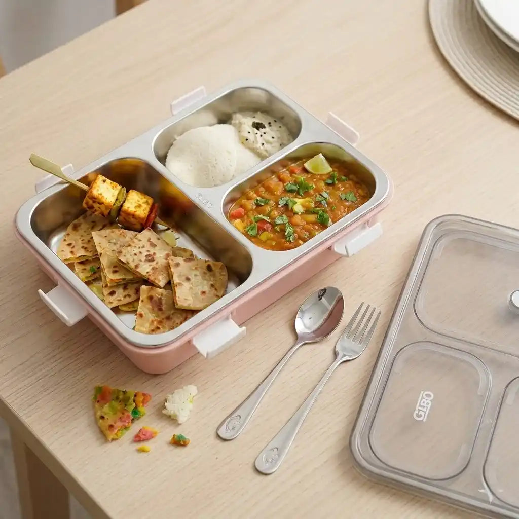Personalized Steel Compartment Lunch Box for Kids