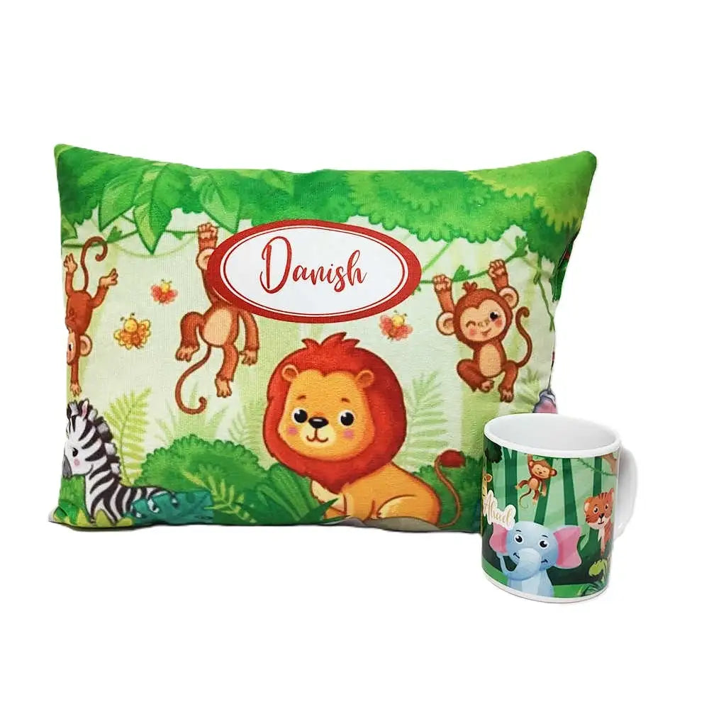 Personalized Printed Kids Mug & Pillow Combo