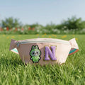 Personalized PU Pouch with Patch and Initial Letter for Kids