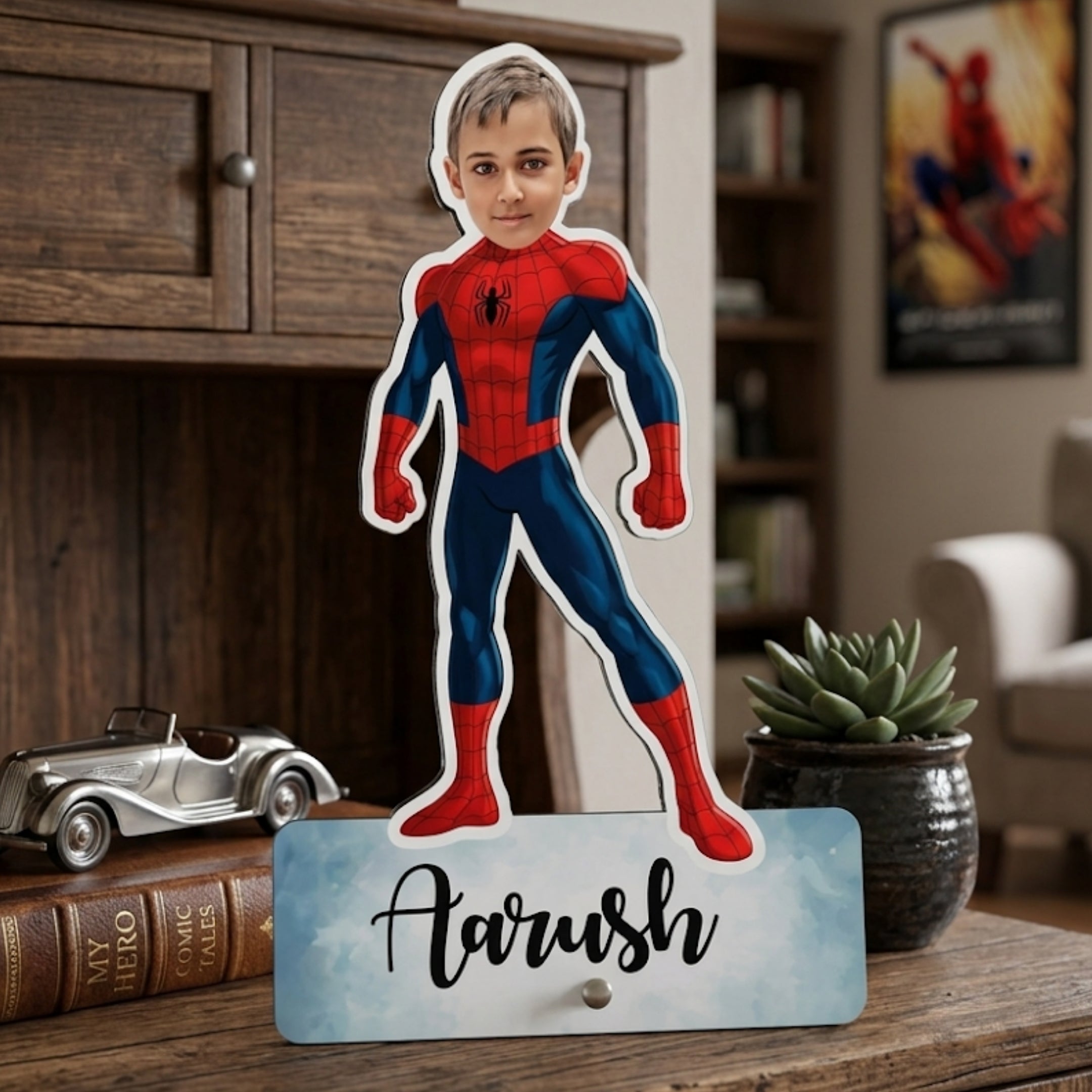 Personalized Photo Caricature Stand for Kids