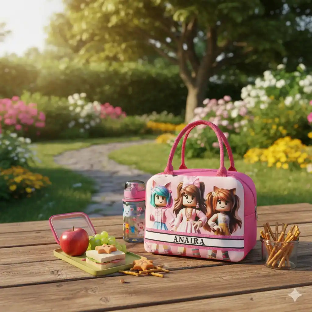 Personalized Printed Kids Lunch Bag With Handle