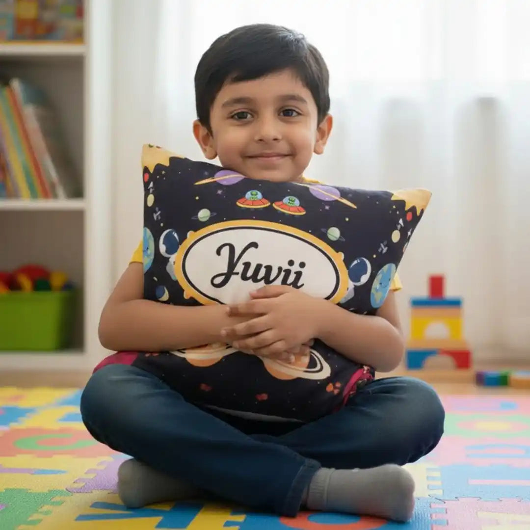 Personalized Space Printed Kids Pillow